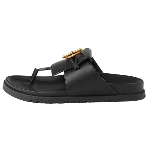 HERMES Joyce Flip Flops Women's Black