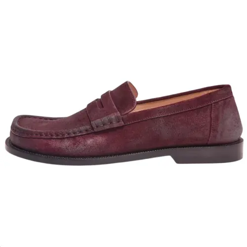 LOEWE Campo Suede Loafers Men's Red