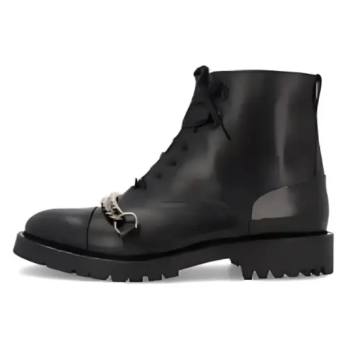 Burberry Leather Ankle Boots Women's Black