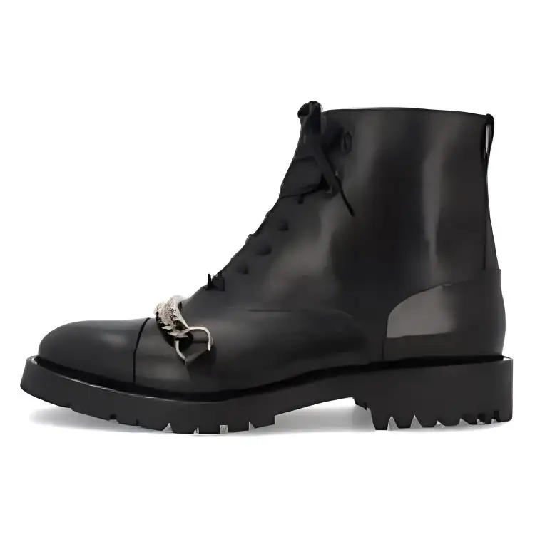 Burberry Leather Ankle Boots Women's Black