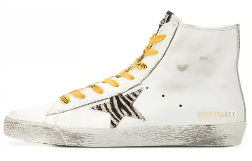 Golden Goose Francy Skateboard Shoes Women's White Yellow
