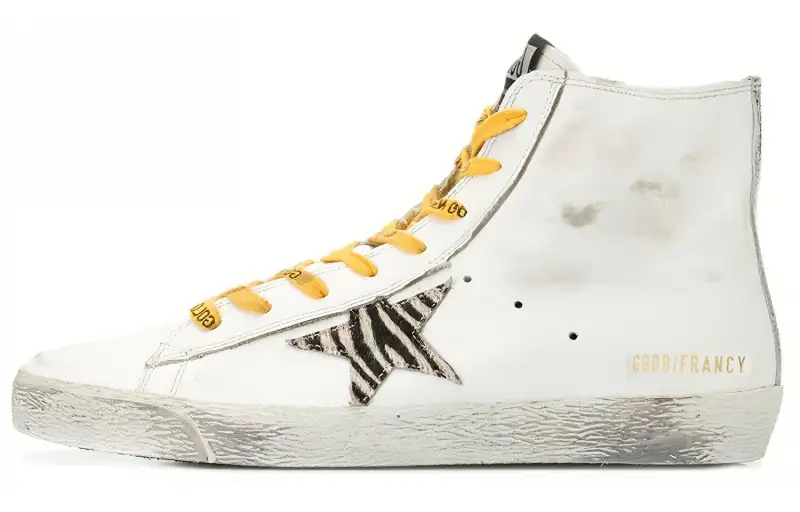 Golden Goose Francy Skateboard Shoes Women's White Yellow