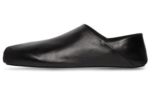 Balenciaga Soft Calf Leather Square Toe Slip On 'Black'
