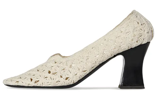 THE ROW Raffaella Chunky Heel High Heels Women's White