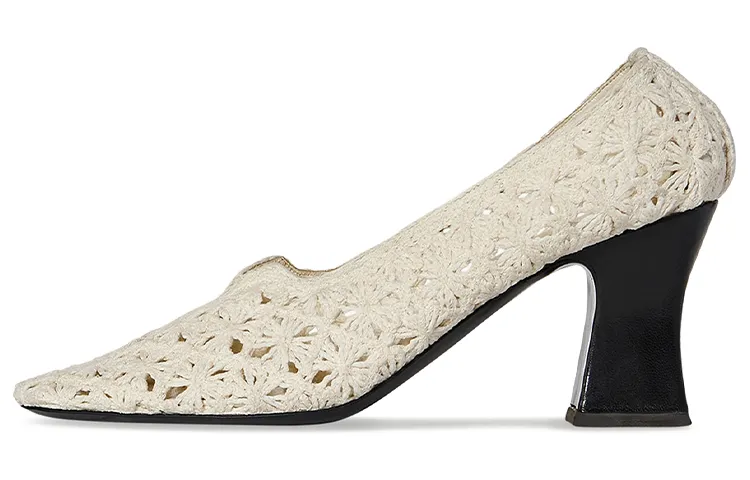 THE ROW Raffaella Chunky Heel High Heels Women's White