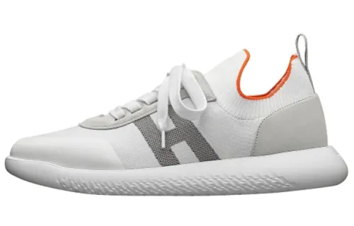 HERMES Crew Mesh Low top Casual Shoes Men's White