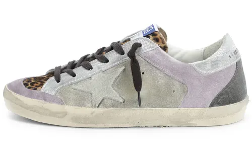 Golden Goose Super Star Pu Low top Skateboard Shoes Women's Purple Silver