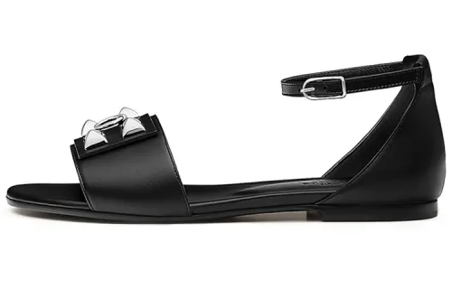 HERMES Desiree One Strap Sandals Women's Black