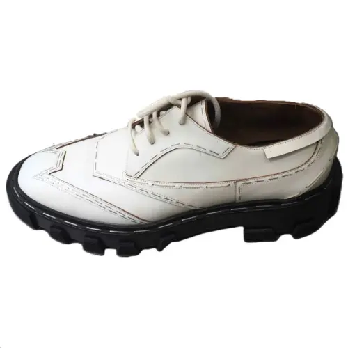 Balenciaga Leather Casual Shoes Women's White
