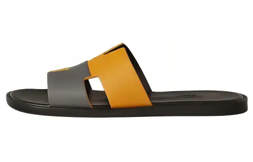 HERMES Izmir Slide Slippers Men's Black Yellow