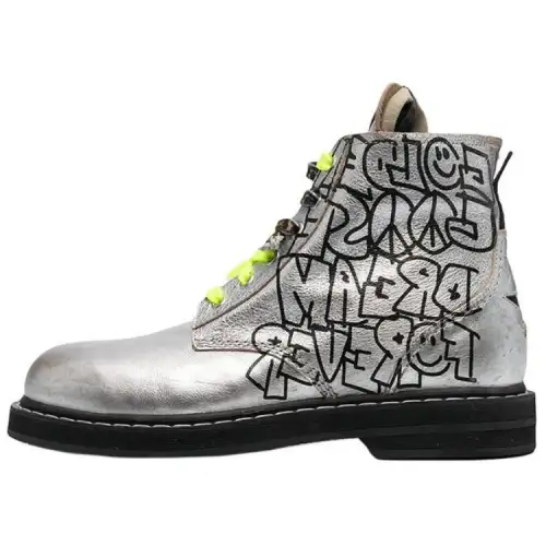 Golden Goose Mid Star Ankle Length Boots Women's Silver