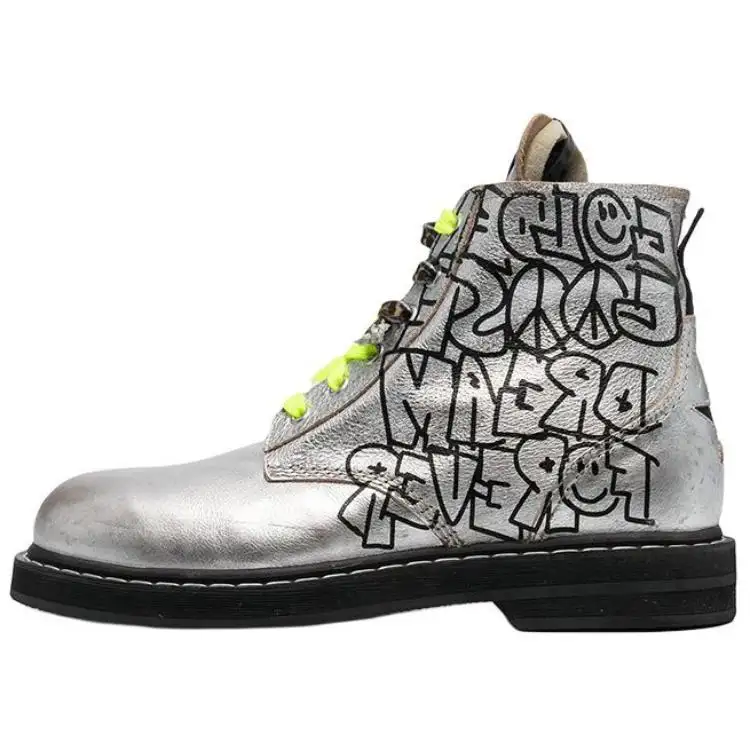 Golden Goose Mid Star Ankle Length Boots Women's Silver
