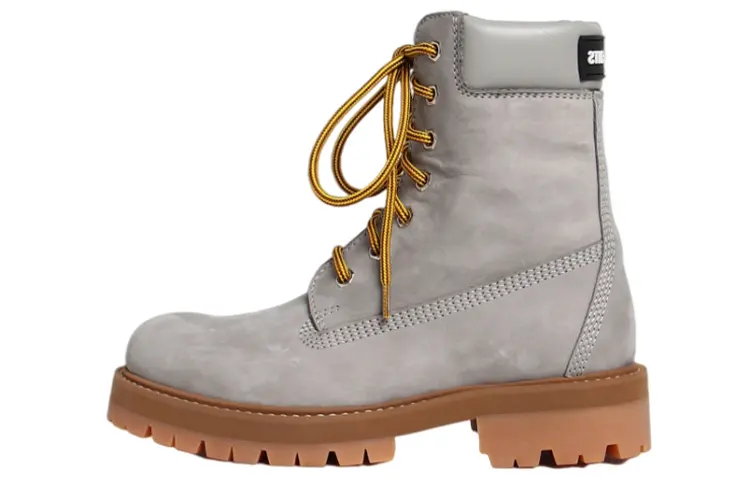 Vetements Short Combat Boots Women's Gray