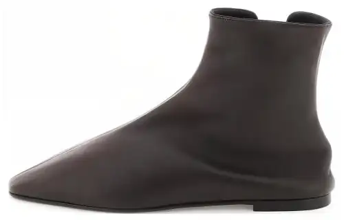 THE ROW Leather Ankle Boots Women's Brown