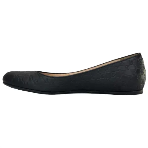 GUCCI Cow Leather Casual Shoes Women's Black