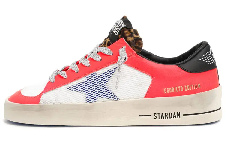 Golden Goose Stardan Skateboard Shoes Women's Low Top Red White