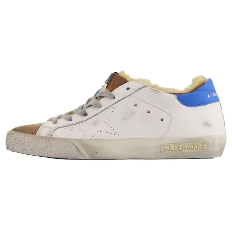 Golden Goose Super-Star Sherpa Blue Beige Women's