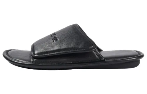 Balenciaga Home Small Cowhide Black Slippers