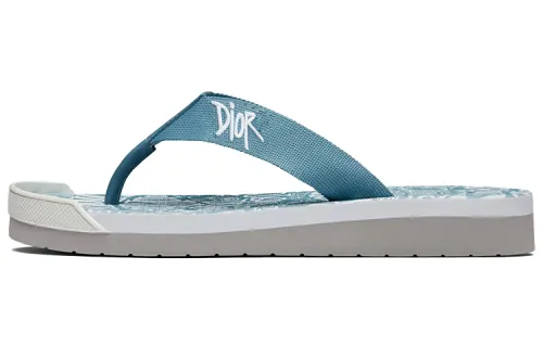 DIOR Shawn Stussy Flip Flops Men's Blue
