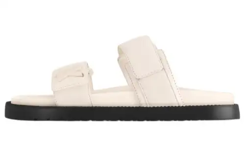 LOUIS VUITTON Sunset Slide Slippers Women's Ecru