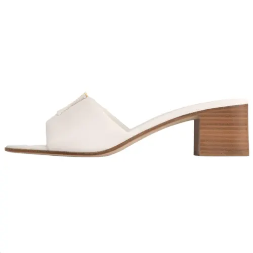 LOUIS VUITTON Capri Slide Slippers 4.5cm Women's White