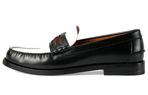 GUCCI Interlocking G Two-tone Loafers
