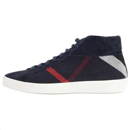 Burberry Leather Low top Skateboard Shoes Men's Blue