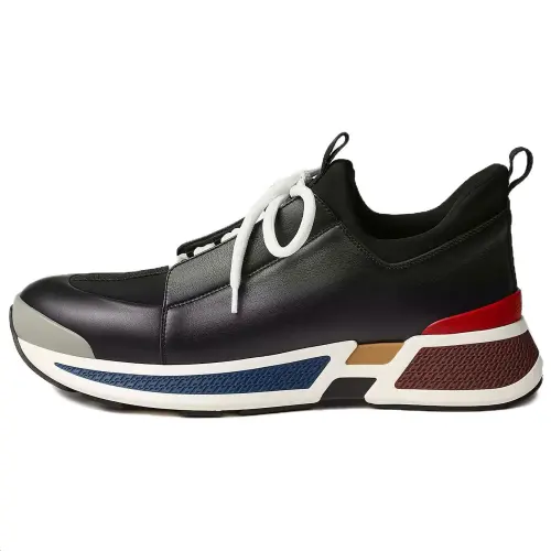 HERMES Just Low top Casual Shoes Men's Black
