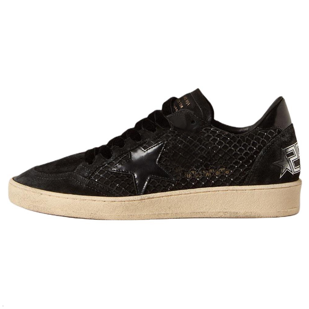 Женские кроссовки Golden Goose Ball Star (черные)