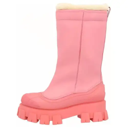 PRADA Monolith Knee high Boots Women's Pink