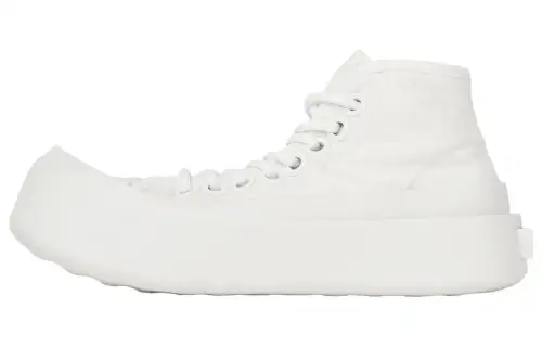 Bottega Veneta Jumbo Mid top Skateboard Shoes Women's White