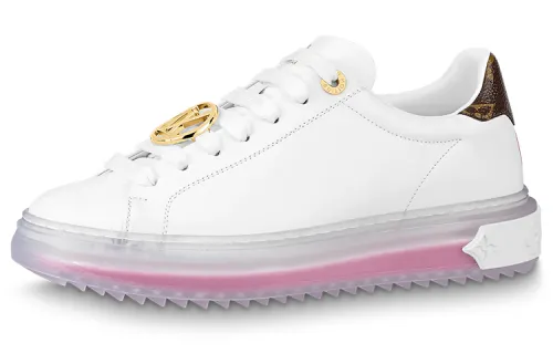 LOUIS VUITTON Time Out Sneakers 'White Pink Gold' Women's