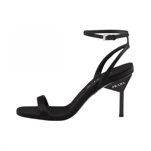 PRADA One Strap Sandals 8.5cm Women's Black