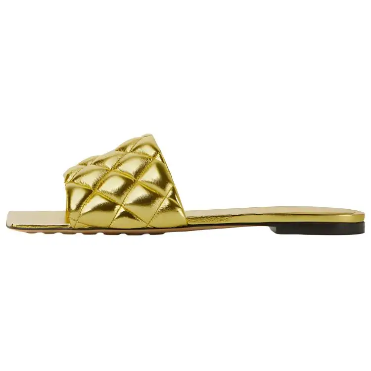Bottega Veneta Padded Slide Slippers Women's Gold