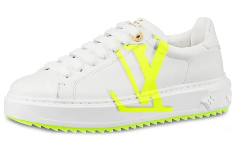 LOUIS VUITTON Lv Time Out Sneakers White/Yellow Women's