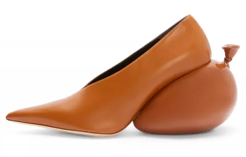 LOEWE Balloon Cow Leather Balloon Irregular Heel High Heels Women's Brown