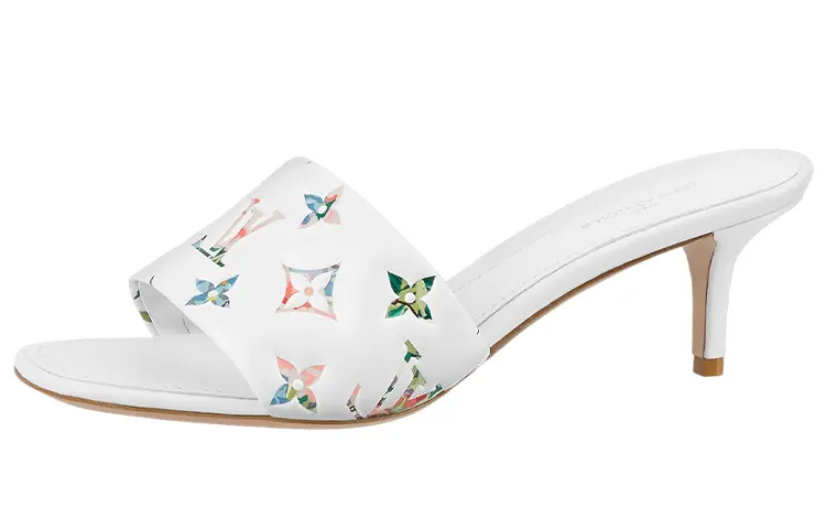 LOUIS VUITTON Revival Slide Slippers Women's White