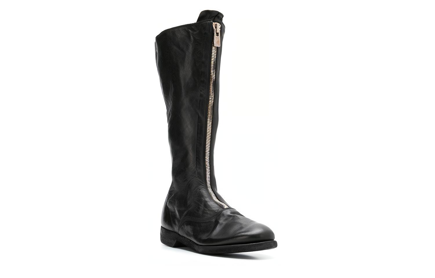 GUIDI Cow Leather Knee high Boots Women's Black