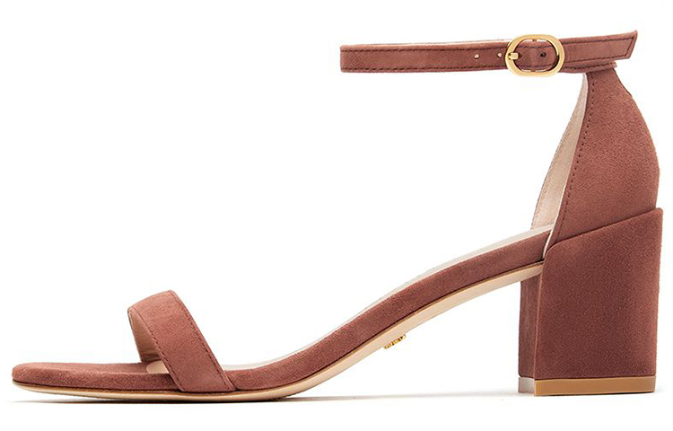 Stuart Weitzman/SW Leather One Strap Sandals Women's Red