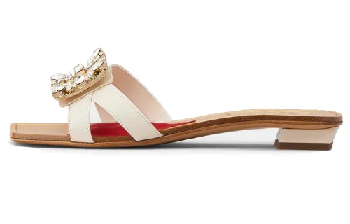 Roger Vivier Slide Slippers Women's Ecru