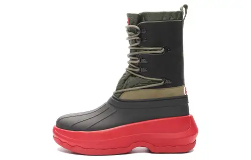 Hunter x KENZO Leather Ankle Boots Men's Green