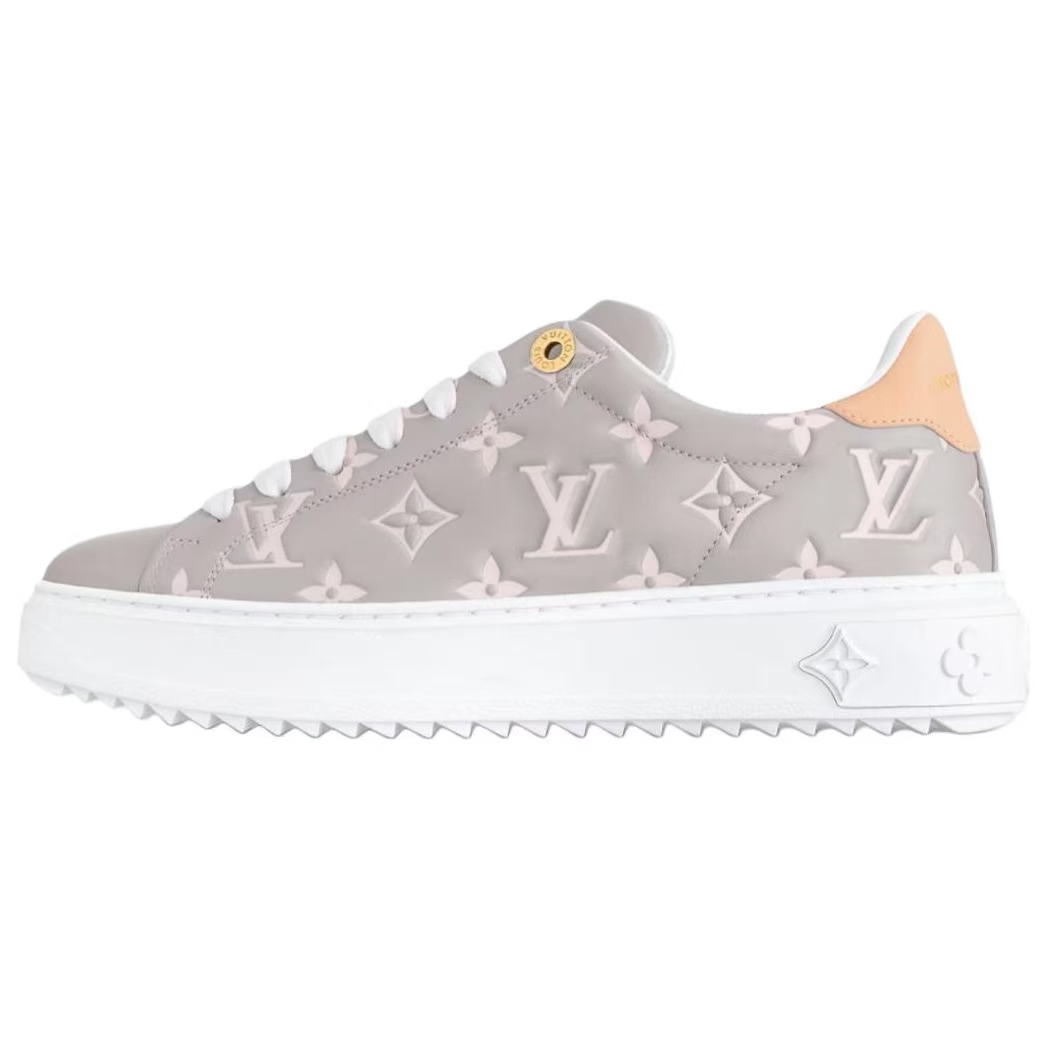 LOUIS VUITTON Time Out Low top Skateboard Shoes Women's Gray