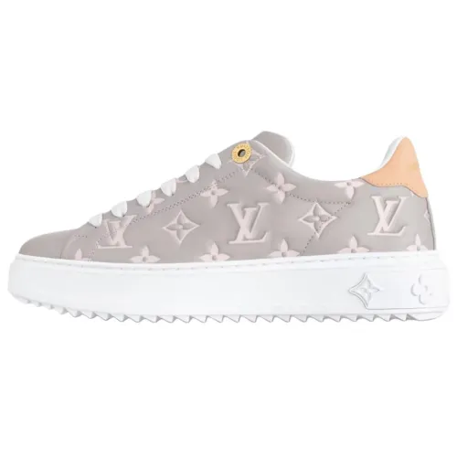 LOUIS VUITTON Time Out Low top Skateboard Shoes Women's Gray