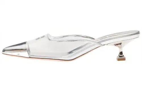 MIU MIU Leather Stylish Sandal Women's Silver