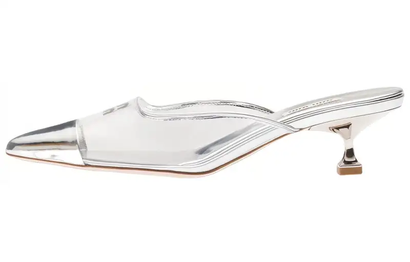 MIU MIU Leather Stylish Sandal Women's Silver