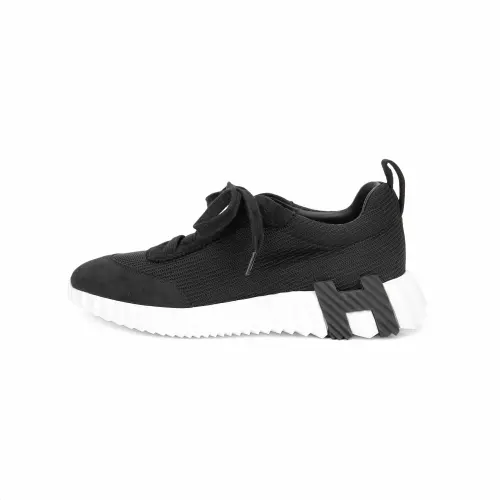 HERMES Bouncing Mesh Low top Casual Shoes Women's Black