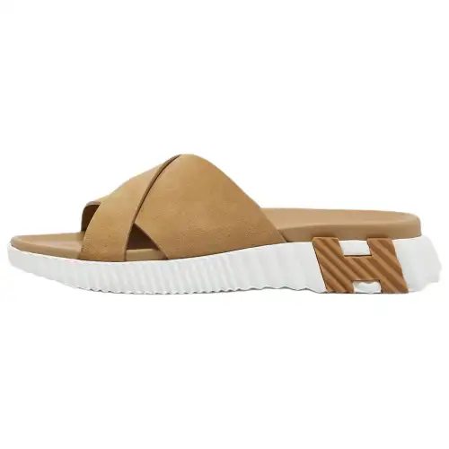 HERMES Slide Slippers Men's Brown
