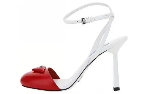 PRADA Modellerie Bicolore Heel Red White Leather