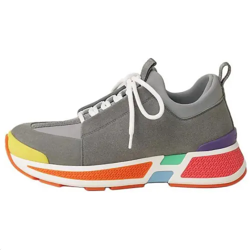 HERMES Just Low top Casual Shoes Women's Gray