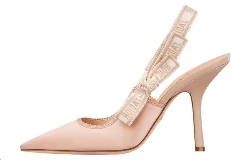 DIOR J'Adior Leather Slim Heel High Heels Women's Pink